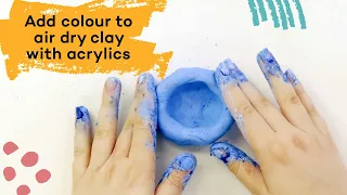 How to: colour air drying clay with acrylic paint