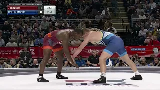 J'den Cox leaves his shoes on the mat - 97kg semis - Olympic Team Trials 2024