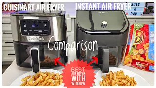 NEW! Cuisinart AIR-200 vs Instant Pot Vortex Plus Air Fryer Comparison.  Best Air Fryer with Window?