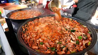 Amazing! Top 3! Ox blood rice soup(called 'gukbap') in Traditional Market. etc. / Korean Street Food