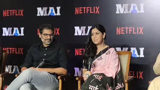 new web series MAI promotion in delhi netflix with star cast.... sakshi tanwar... & Raima sen👍