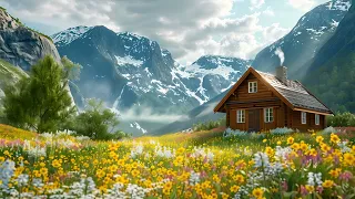 Meadow Wildflowers Cabin Fresh Ambience Relaxing Nature Sounds Birds Singing forest Mountain 8 hours