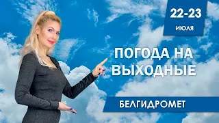 Видеопрогноз погоды по областям Беларуси на выходные 22-23 июля 2023 года