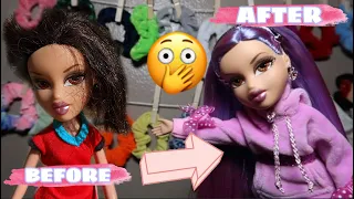 My 1st time REROOTING a BRATZ Doll! (Bratz Doll Transformation)