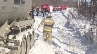 Цистерна с топливом загорелась в Богородском районе