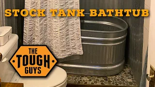 Steel Stock Tank / Water Trough Bathtub Install