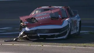 CARSON HOCEVAR HARRISON BURTON AND OTHERS CRASH  - 2024 DAYTONA 500 NASCAR CUP SERIES AT DAYTONA