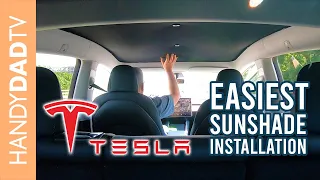 TESLA Model Y Sunshade - easiest installation method