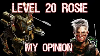 War Commander: Rosie Level 20 - My Opinion.