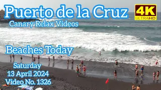 Tenerife 🏝️ Puerto de la Cruz Beaches Today 13 April 2024 Teneriffa
