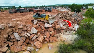 Episode 38| Most Extreme Big Land Reclamation Operation Many Dumper End Dump Rock- Dozer Pushed Rock