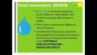 Energia dall'acqua - Classi 3^