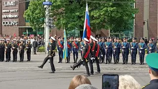 Kaliningrad. May 9th is a great holiday. Victory Day Parade on the Central Square.