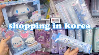 shopping in korea vlog 🇰🇷 sanrio stationery haul 🩵 buy everything cinnamoroll 산리오
