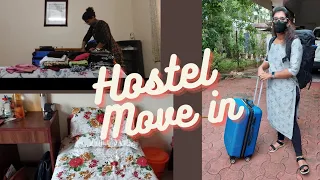Hostel move in vlog 👋🧳 + twist 🥵