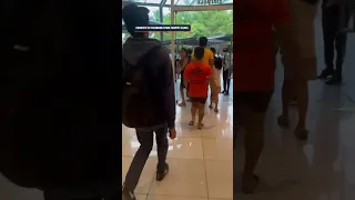 Digos City mall-goers run for safety during an earthquake