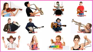 Learning about Musical Instruments  – Names and Sounds of Musical Instruments in English for Kids