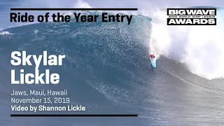 Skylar Lickle at Jaws - 2020 Ride of the Year Entry  - WSL Big Wave Awards