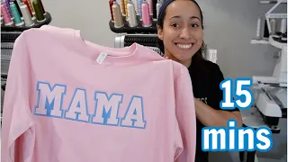 How to Embroider a Varsity Sweatshirt in 15 mins with Stahls Auto Stitch Letters!