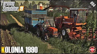 HARVESTING CORN CHAFF FOR SILAGE ⭐ Kolonia 1990 #84 ⭐ FS19 Timelapse