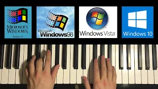 Evolution of Windows Startup Sounds on Piano