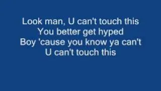 mc hammer u cant touch this lyrics