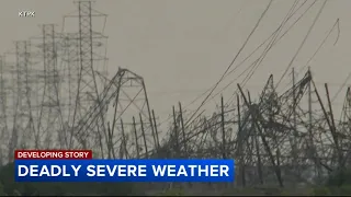 Houston storms damage buildings and cut power for hundreds of thousands; at least 4 dead