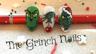 The best Xmas Grinch Nails Hand Painted Tutorial/Grinch Nagel für Weihnachten