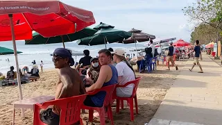 RAMAI ! BEGINI SITUASI PANTAI KUTA BALI | BALI HARI INI