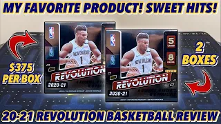 *SWEET HITS! OPENING TWO $375 BOXES!* 2020-21 Panini Revolution Basketball Hobby Box Break/Review