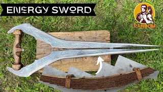 From Rust to Radiance: Forging a Halo Energy Sword from a Rusty Leaf Spring