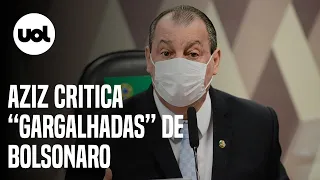 CPI da Covid: Aziz critica 'gargalhada' de Bolsonaro: "Sua risada é de temor"