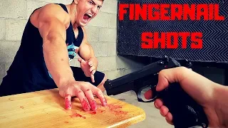 Shot POINT BLANK in the Fingernails | Bodybuilder VS World's Most Painful Airsoft Guns Challenge