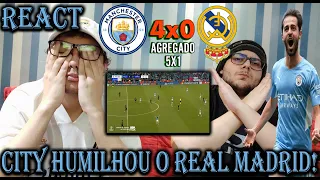 REACT MANCHESTER CITY 4X0 REAL MADRID CITY HUMILHA O REAL MADRID