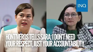 Hontiveros tells Sara: I don’t need your respect, just your accountability