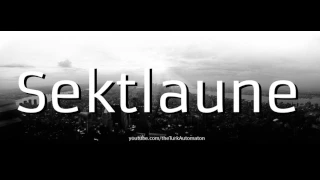 How to pronounce Sektlaune in German