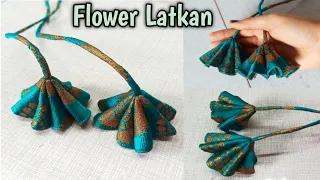 Easy latken making tutorial || how to make fabric flower latkan || #madhurafashionkatta