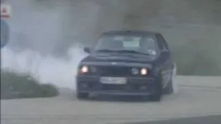 BMW Alpina e30 B6 3.5 burnout, donut drift