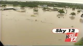 Archived aerial footage from Sky 12 shows South Texas flood of 1998