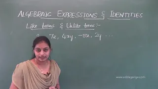 CBSE 8 - STATE 8 - MATHEMATICS - ALGEBRAIC EXPRESSION AND IDENTITIES - PART 1