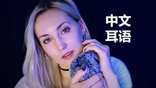 【中文ASMR】Whispering in Mandarin Chinese 😴 w/ fluffy mic scratching 轻语与刷麦克风的助眠