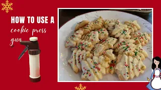 How to use a cookie press gun #christmascookies #cookies #cookiepressgun