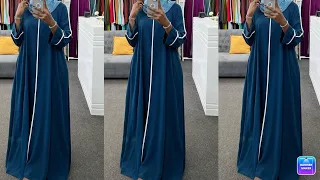 How to cut and stitch gorgeous Abaya Dress [ Detailed] || Diy Abaya Dress || Latest Abaya Gown