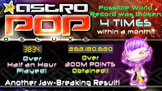 AstroPop Deluxe - Unbelievable Record of 38:34 and 363 Million Points in Survival! (Vixx)