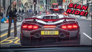 MY RIDE IN THE $4MILLION LAMBORGHINI SIAN in London!