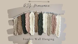 DIY Macrame Feather Wall Hanging (Beginner)