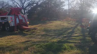 dump truck finds a sinkhole