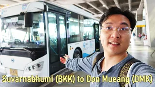 🇹🇭 FREE BUS Suvarnabhumi to Don Mueang Airport 2022 2023 |  🇹🇭 Bangkok Airports Free Shuttle Bus