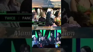 Mamamoo reaction to Na Haeun dance cover on award show