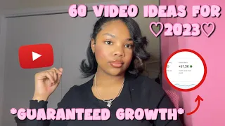 60 YouTube video ideas that will BLOW your channel up in 2023! *guaranteed growth*♡